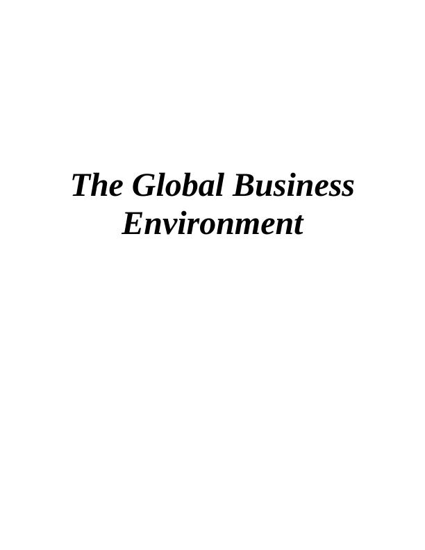 Analysis of the Global Business Environment: A Case Study of Rolls-Royce_1