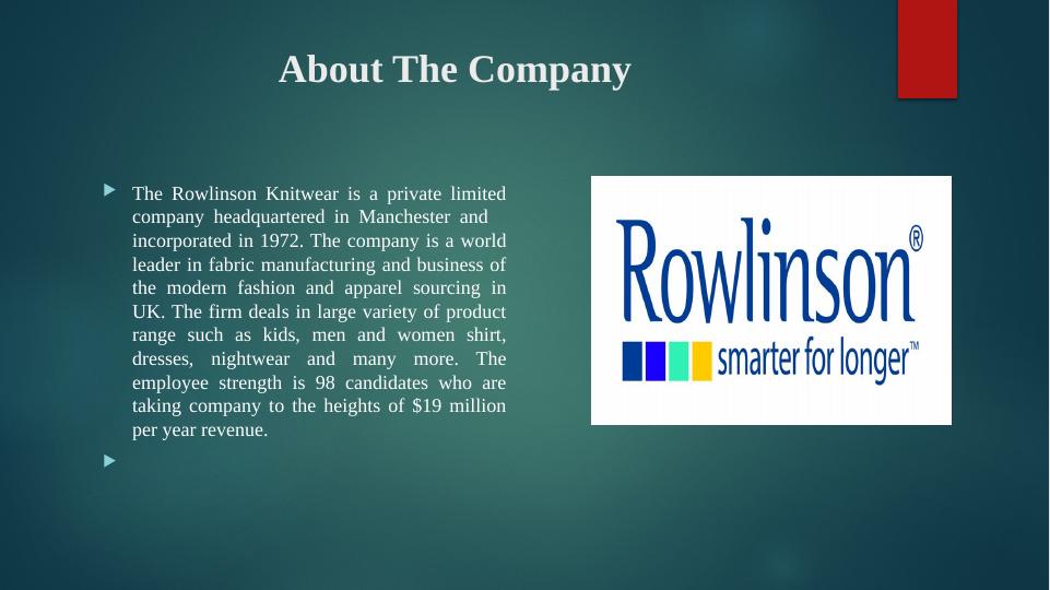 Recruitment and Selection Procedures of Rowlinson Knitwear: A Case Study_4