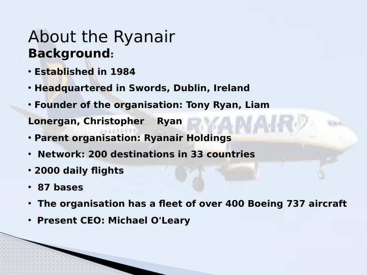 Strategic Analysis of Ryanair: Management Issues and Recommendations_2