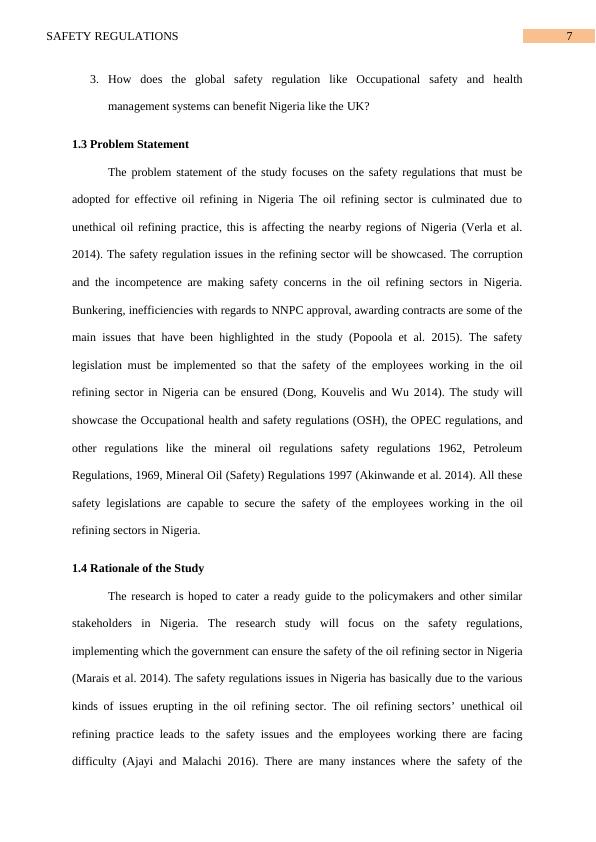 Effectiveness of Safety Regulations in Nigeria's Refining Sector