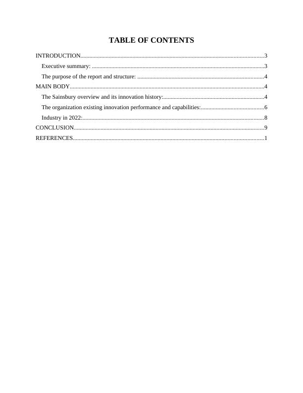 Innovation Audit of Sainsbury Company: History, Performance, and ...