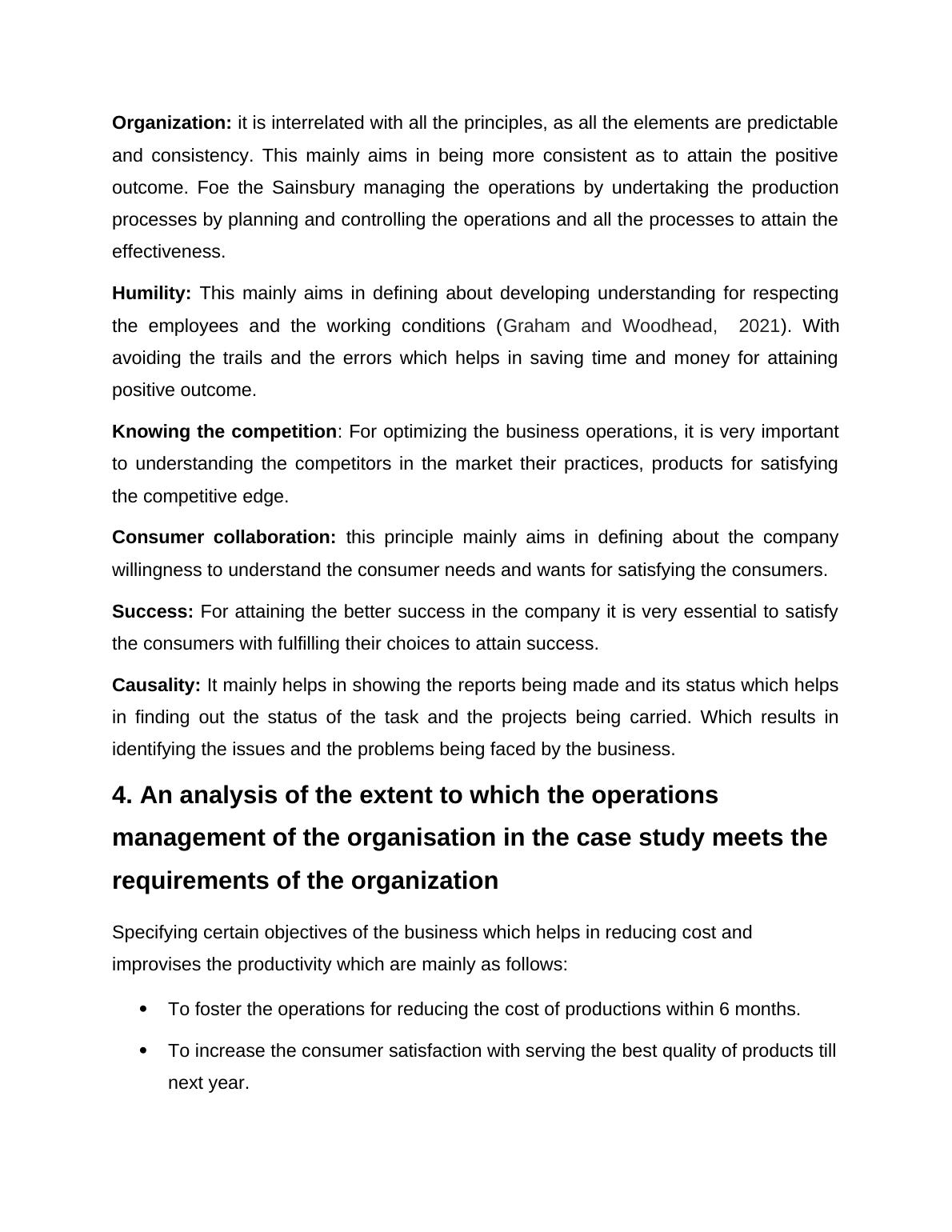 Review and Critique of Operations Management in Sainsbury Desklib