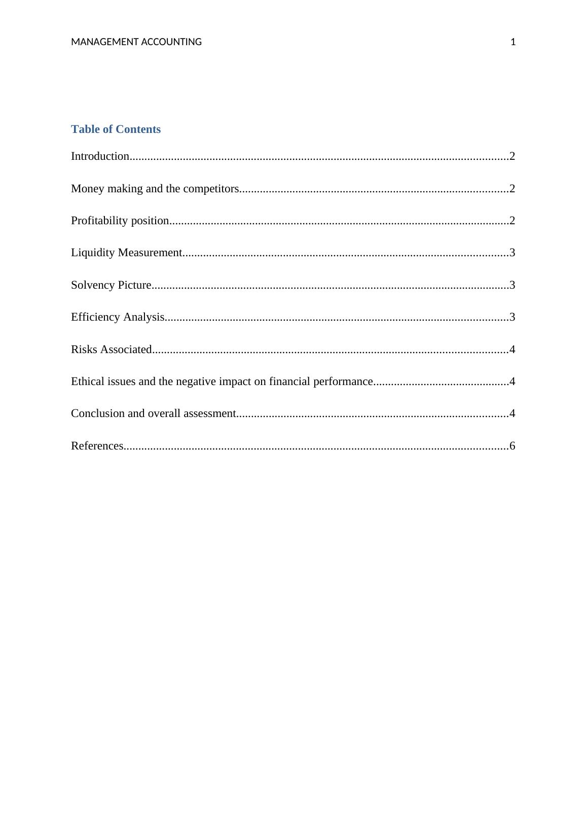 Financial Analysis of Sanderson Farms Management Accounting