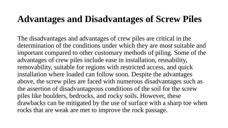 Screw Piles: Analysis, Design, Advantages, Disadvantages, and Installation_3