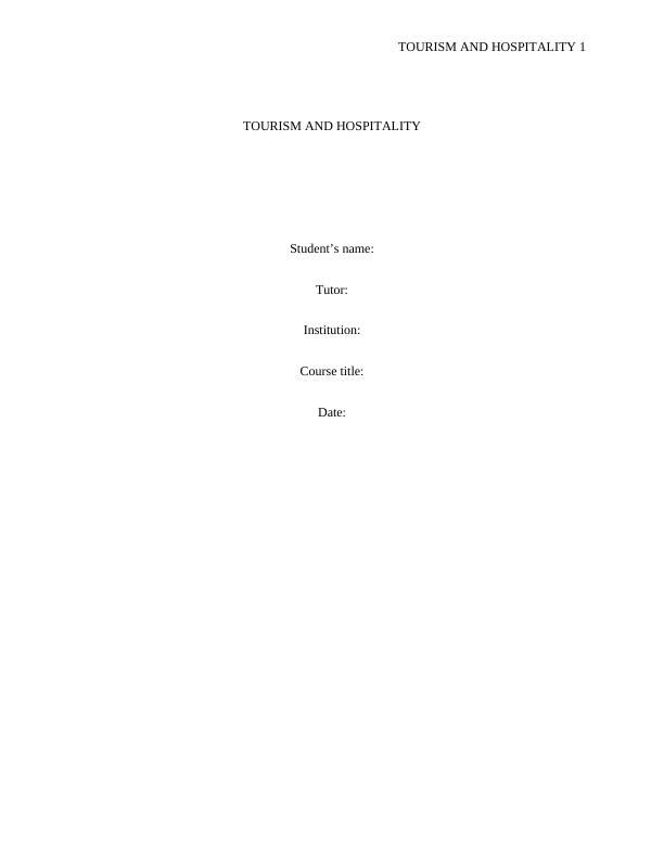 Seasonal Employment in Tourism Sector Fluctuation and Solutions