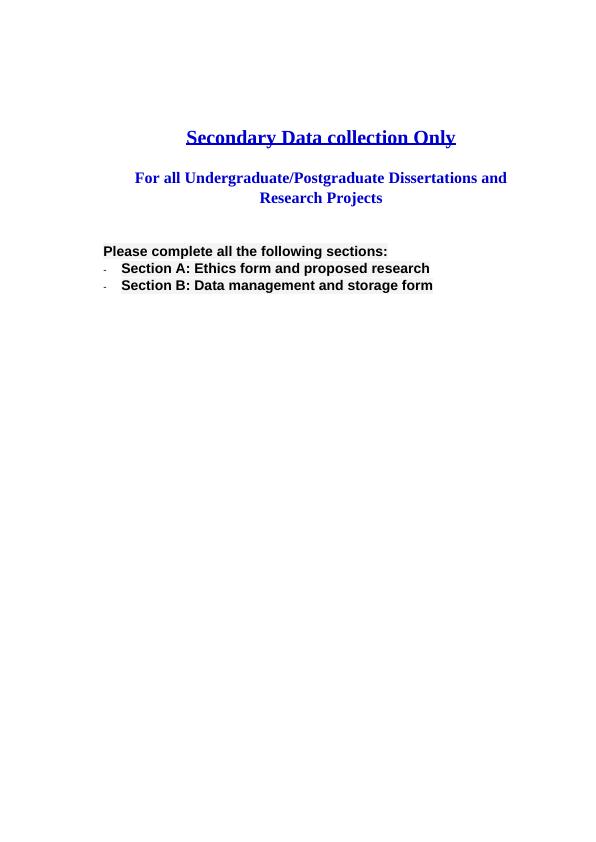 Research Proposal for Secondary Data Collection Only_1