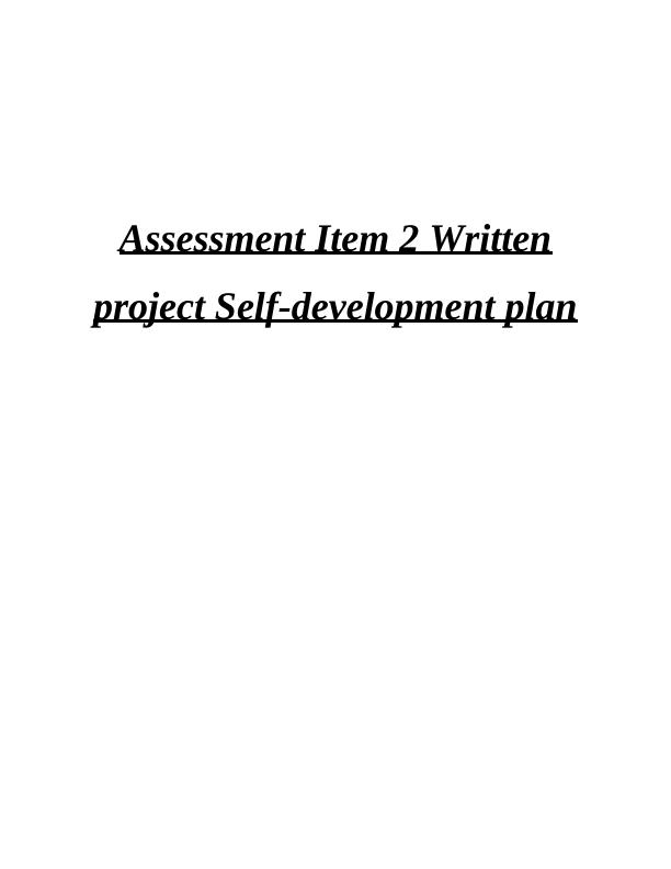 Self Development Plan for Registered Nurse and Clinical Nurse