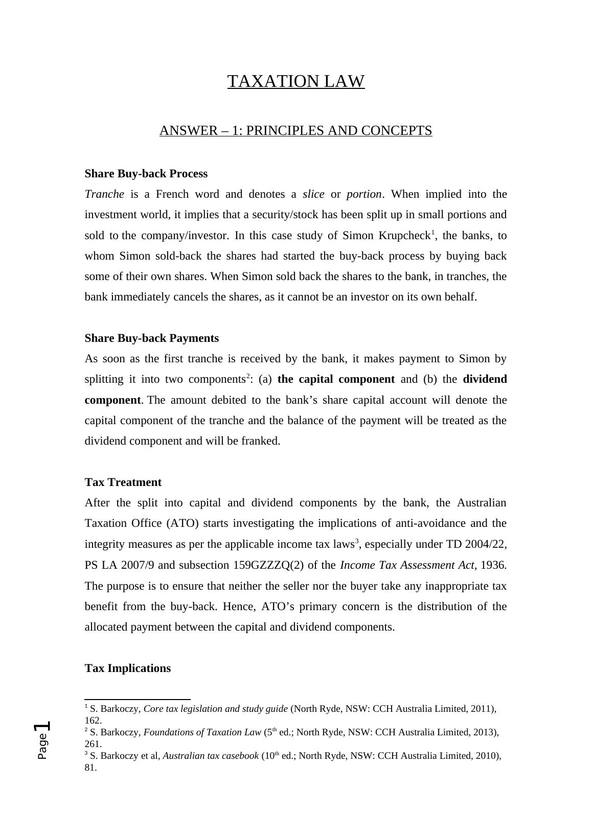 Taxation Law Share Buyback Process and FBT Calculations Desklib