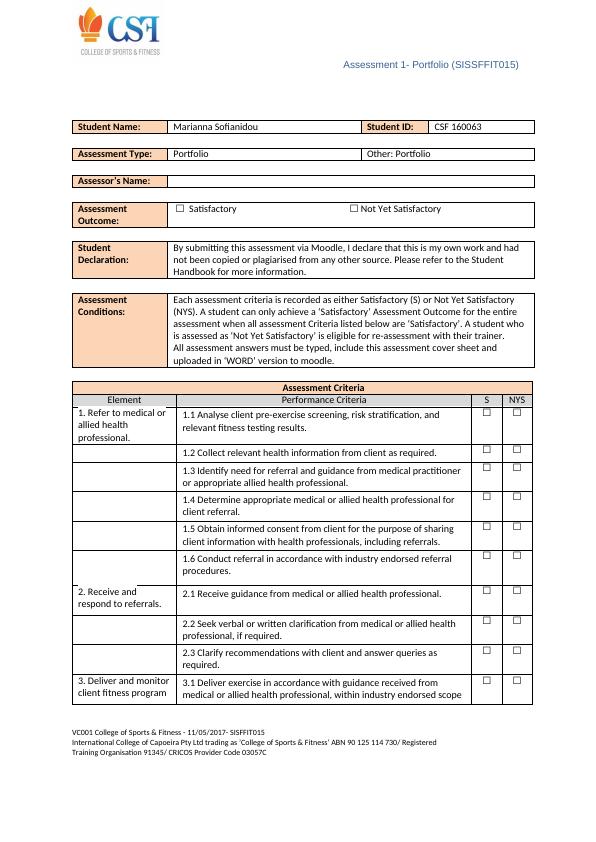 SISSFFIT015 Portfolio Assessment for Desklib_1