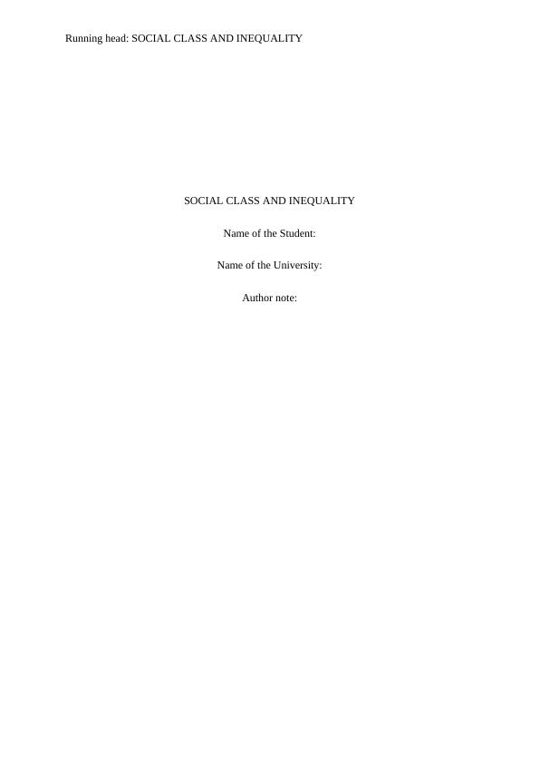 Social Class and Inequality in Education_1