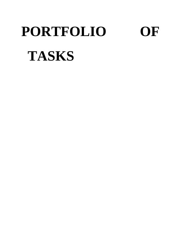 Portfolio of Tasks for Social and Health Care Examining Financial