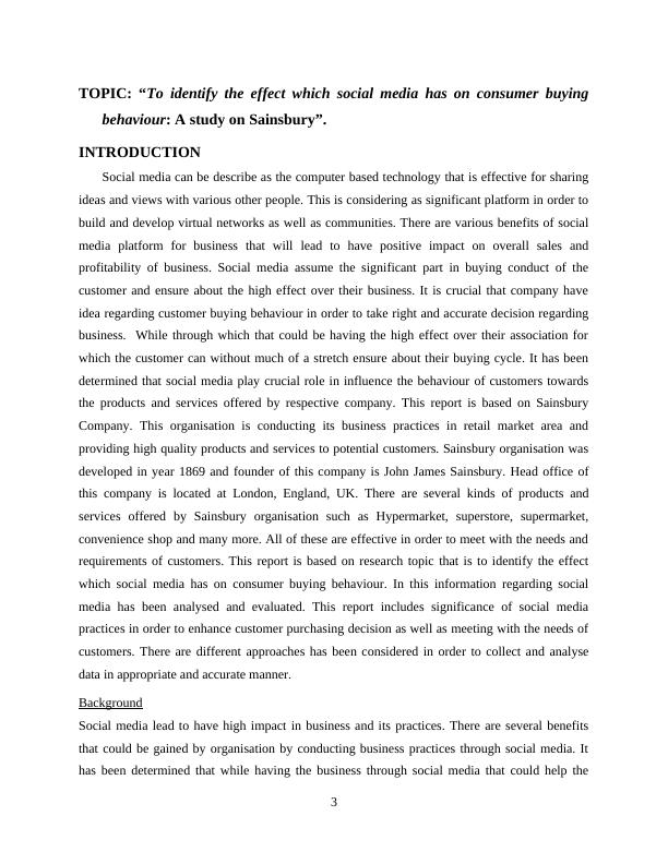 Effect of Social Media on Consumer Buying Behaviour: A Study on Sainsbury_6