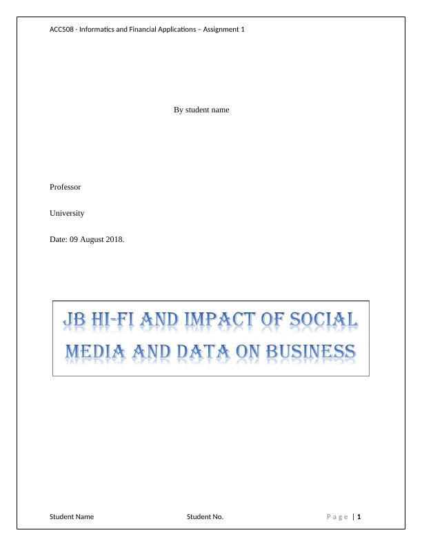 Impact of Social Media and Data on Business: A Case Study of JB Hi Fi_2