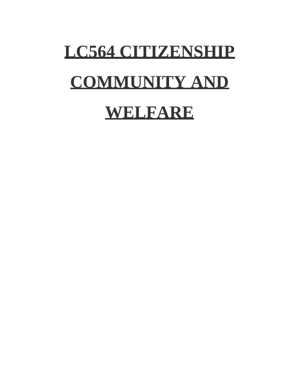 Social Security and Income Maintenance: A Study of Welfare Provision and Citizenship_1