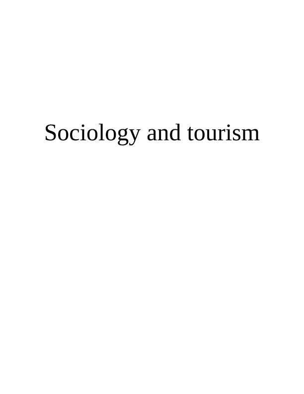 sociology of tourism essay