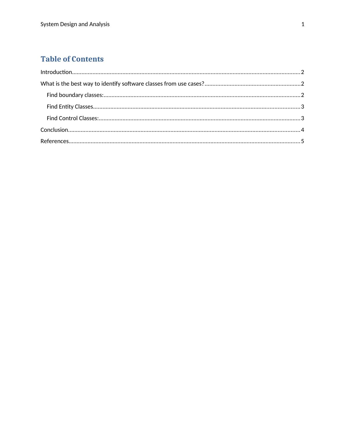 Identifying Software Classes from Use Cases: A System Design and ...