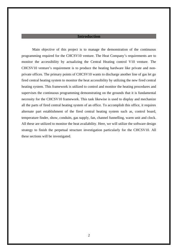 Software Engineering Methodologies for Heat Company's Central Heating