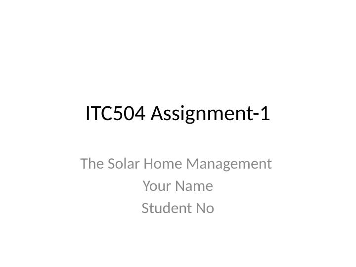 The Solar Home Management: Comparison of Alternative 1 and Alternative 2_1