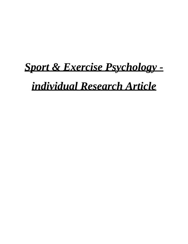 research topics in sports psychology