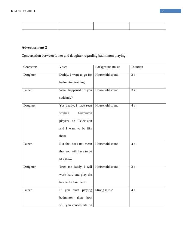 Radio Script for Sports Equipment Advertisements