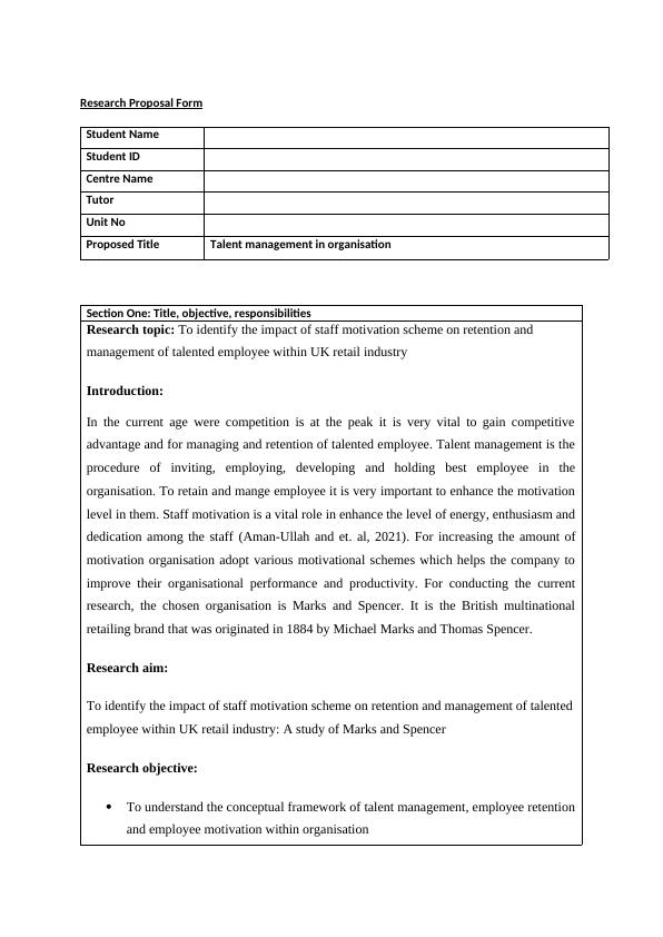 Impact of Staff Motivation Scheme on Retention and Management of Talented Employee in UK Retail Industry_2