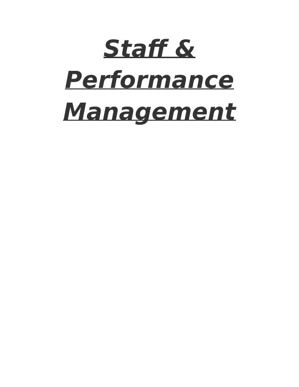 Staff & Performance Management: Alternatives for Attock Refinery Limited_1