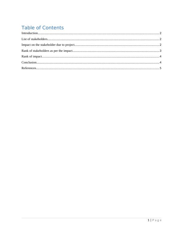 Stakeholder Analysis for Building Disaster Shelters - Desklib