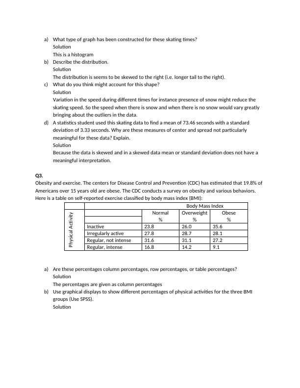 Solutions To Statistics Assignment 01 | Desklib