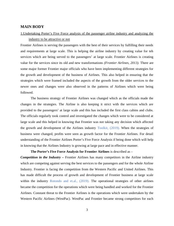 Strategic Analysis of Passenger Airline Industry Porter's Five Force