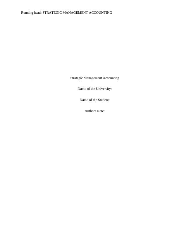 Strategic Management Accounting: A Review of Contemporary Research