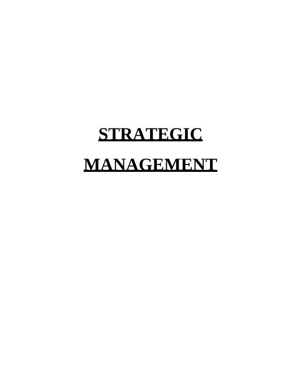 Strategic Management Analysis of Hilton Hotel_1