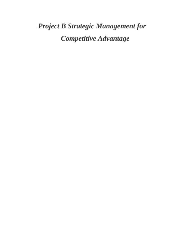 Strategic Management for Competitive Advantage in Car Manufacturing Industry_1