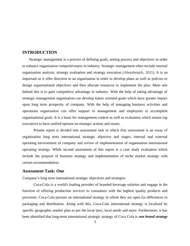 Strategic Management: Analysis of Coca-Cola's International Strategy ...