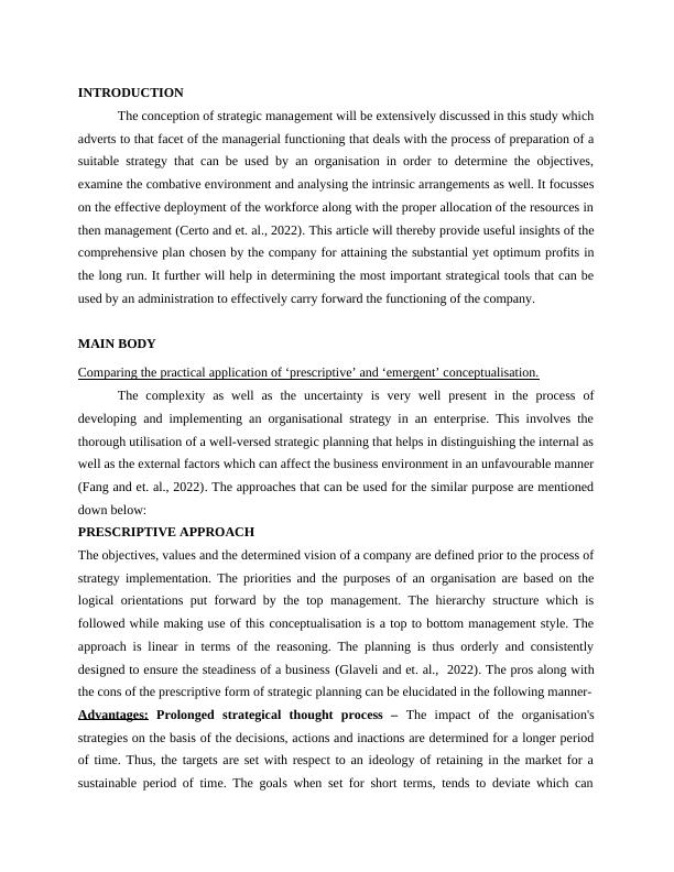 Strategic Management: Prescriptive vs Emergent Approach, SWOT Analysis ...