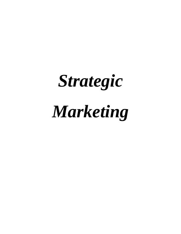 Strategic Marketing Tesco Competitor Analysis, SWOT, PESTLE, Customer