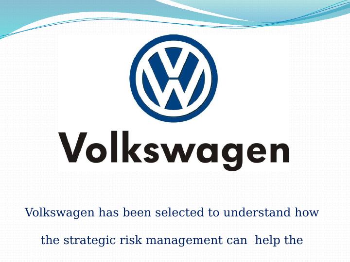 volkswagen risk management case study