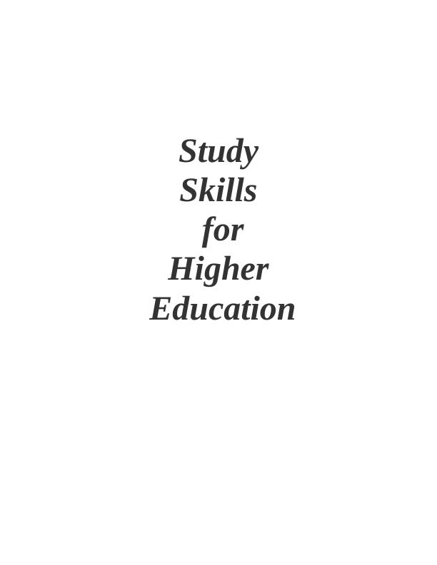 importance of study skills in higher education