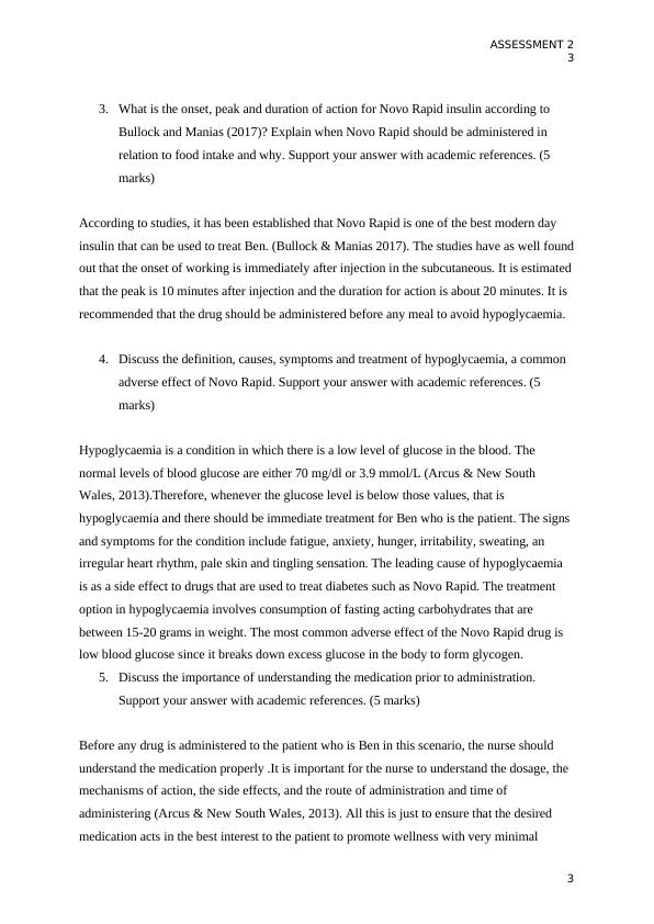 Assessment 2: Case Study on Subcutaneous Insulin Medication Order