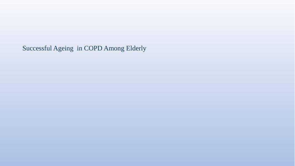 Successful Ageing in COPD Among Elderly_1