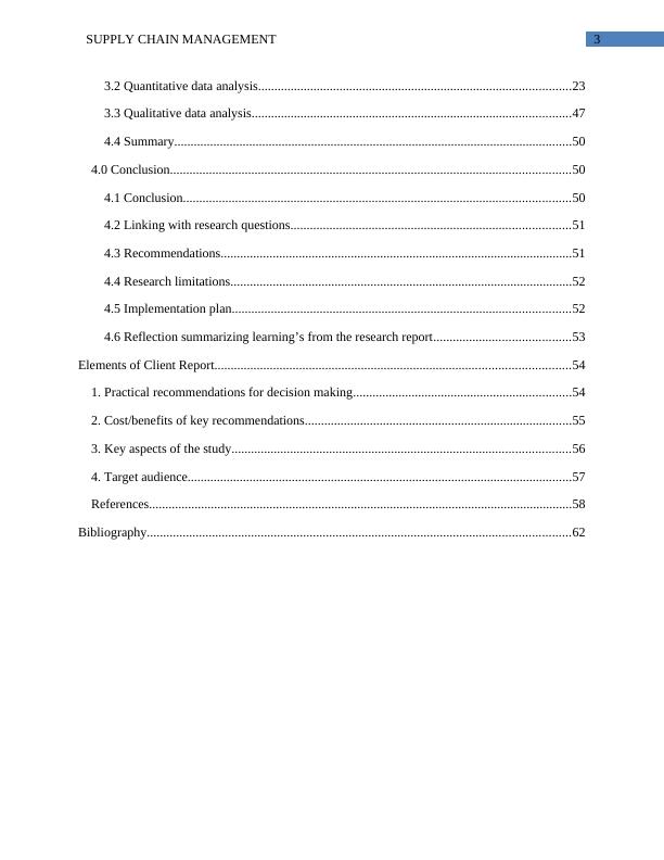 dissertation report on supply chain management