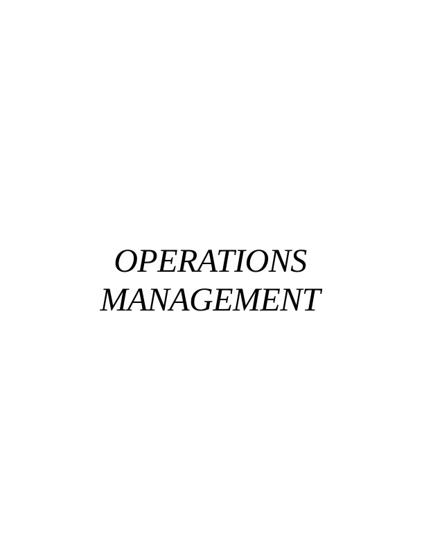 Supply Chain Management and Technology in Operations Management of GlaxoSmithKline_1