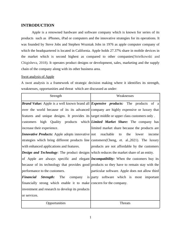 SWOT Analysis and Action Plans for Apple Company_3