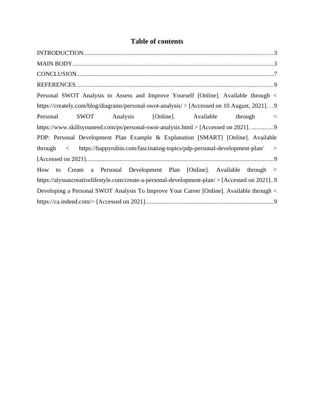 Swot Analysis For Personal Development Plan And Career Growth