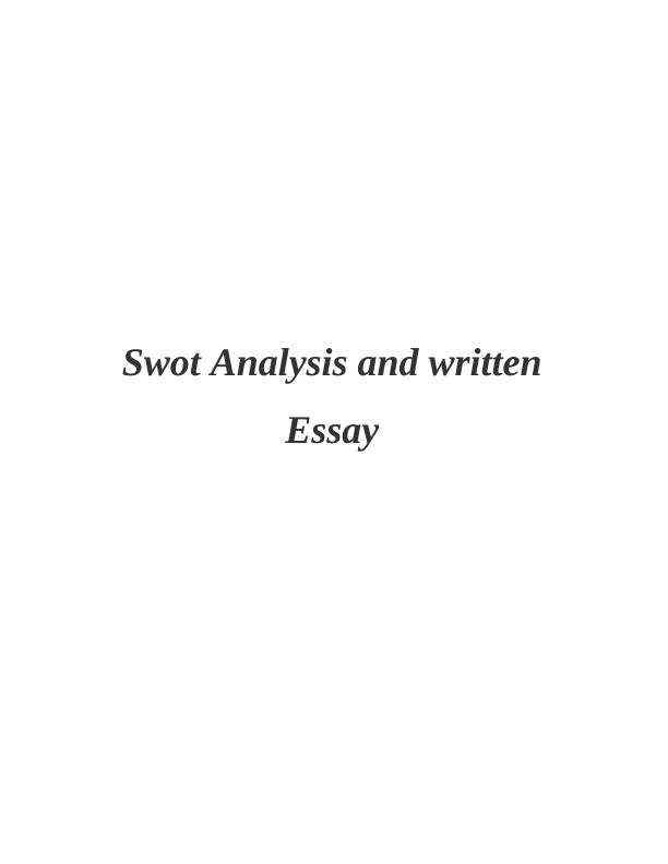 swot analysis essay 250 words