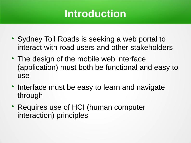 Human Computer Interaction: Web Design for Sydney Toll Roads_2