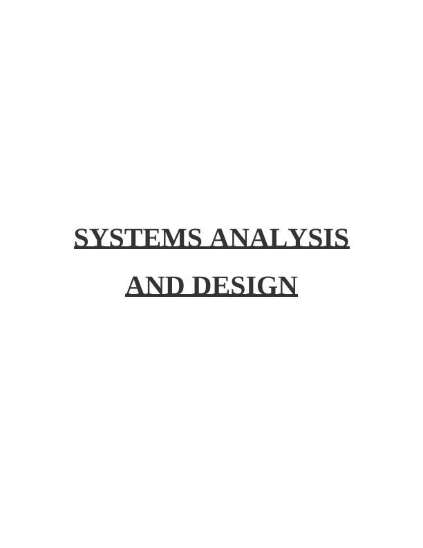 Systems Analysis and Design for Online Library - Desklib