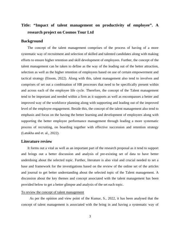 Impact of Talent Management on Employee Productivity: A Study on Cosmos Tour Ltd_3