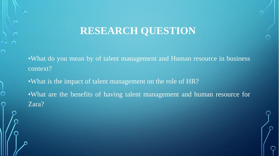 research proposal on talent management