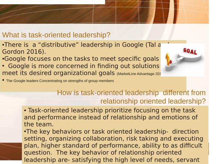 TaskOriented Leadership A Behavioral Approach Applied to Google's