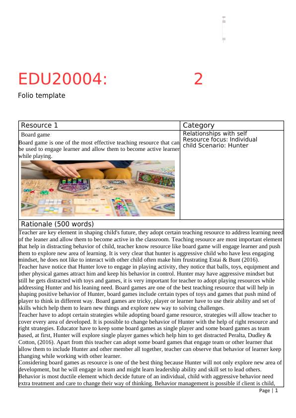 Teaching Resources for Behaviour Management: Board Games, Playground Equipment, and Workshops_1